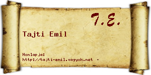 Tajti Emil névjegykártya