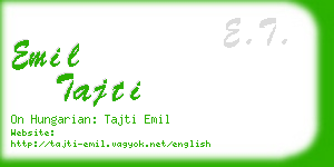 emil tajti business card